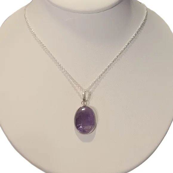 NEW Amethyst & Labradorite Sterling Silver Pendants - Picture 4 of 9
